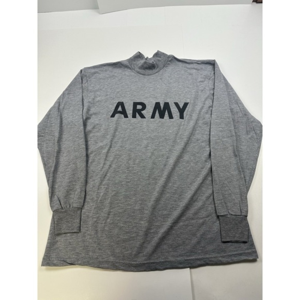 vintage‎ 90s Army Gray Long sleeve Shirt Large Military